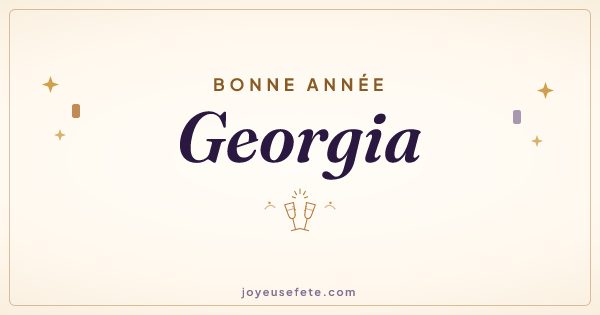 Image « Bonne année Georgia » au format large