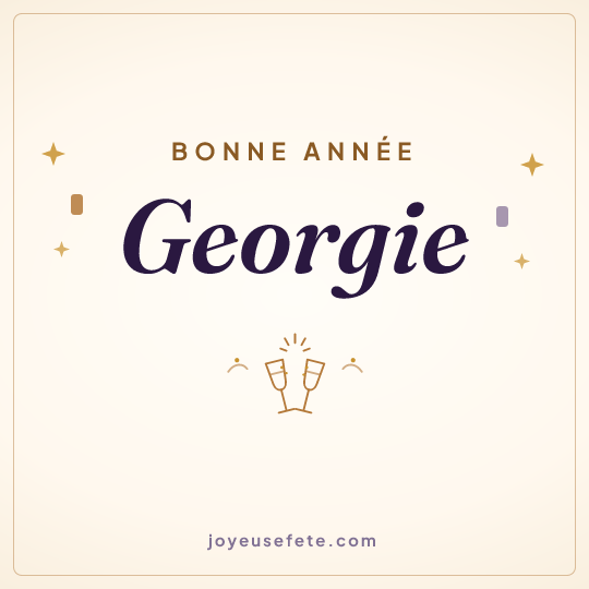 Image carrée « Bonne année Georgie » pour WhatsApp