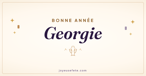 Image « Bonne année Georgie » au format large