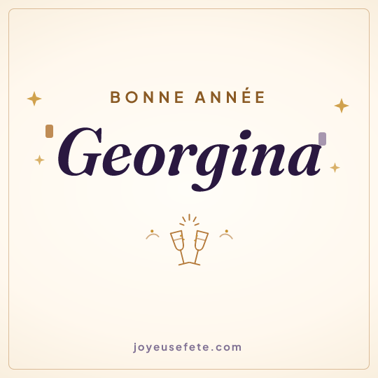 Image carrée « Bonne année Georgina » pour WhatsApp