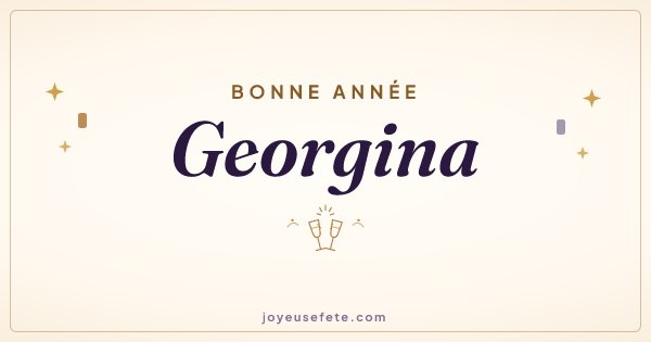 Image « Bonne année Georgina » au format large