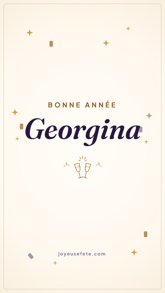 Image « Bonne année Georgina » au format story