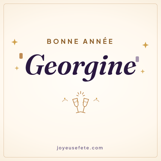 Image carrée « Bonne année Georgine » pour WhatsApp