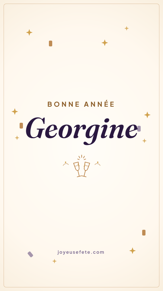 Image « Bonne année Georgine » au format story