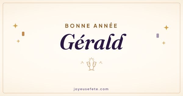 Image « Bonne année Gérald » au format large