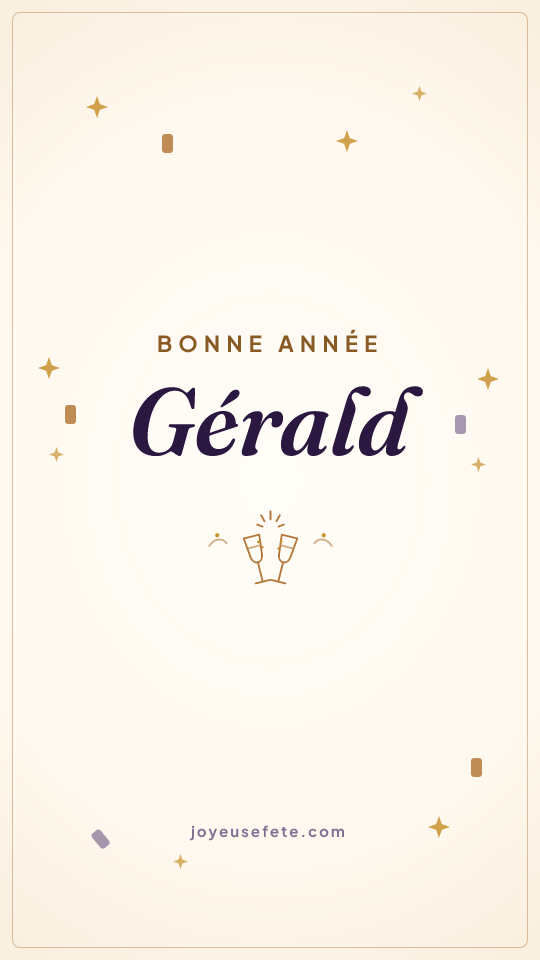 Image « Bonne année Gérald » au format story