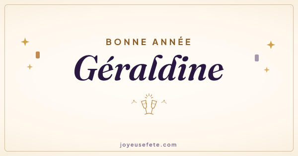 Image « Bonne année Géraldine » au format large