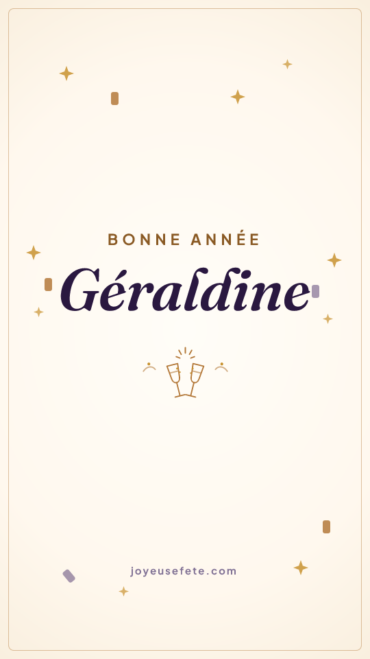 Image « Bonne année Géraldine » au format story