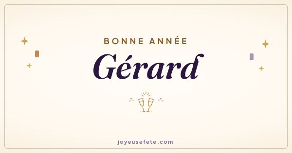 Image « Bonne année Gérard » au format large