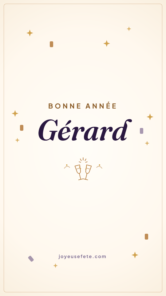 Image « Bonne année Gérard » au format story