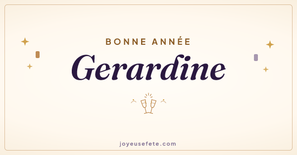 Image « Bonne année Gerardine » au format large