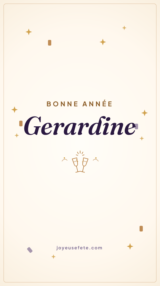 Image « Bonne année Gerardine » au format story
