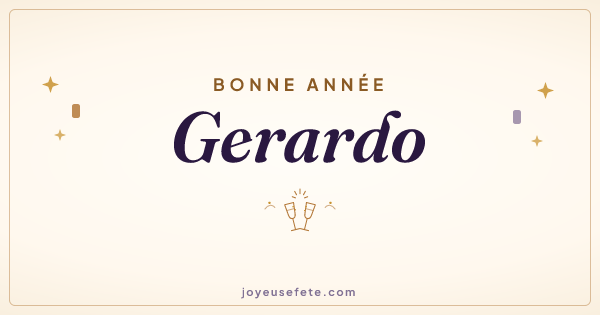 Image « Bonne année Gerardo » au format large