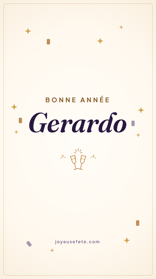 Image « Bonne année Gerardo » au format story