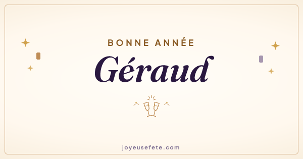 Image « Bonne année Géraud » au format large