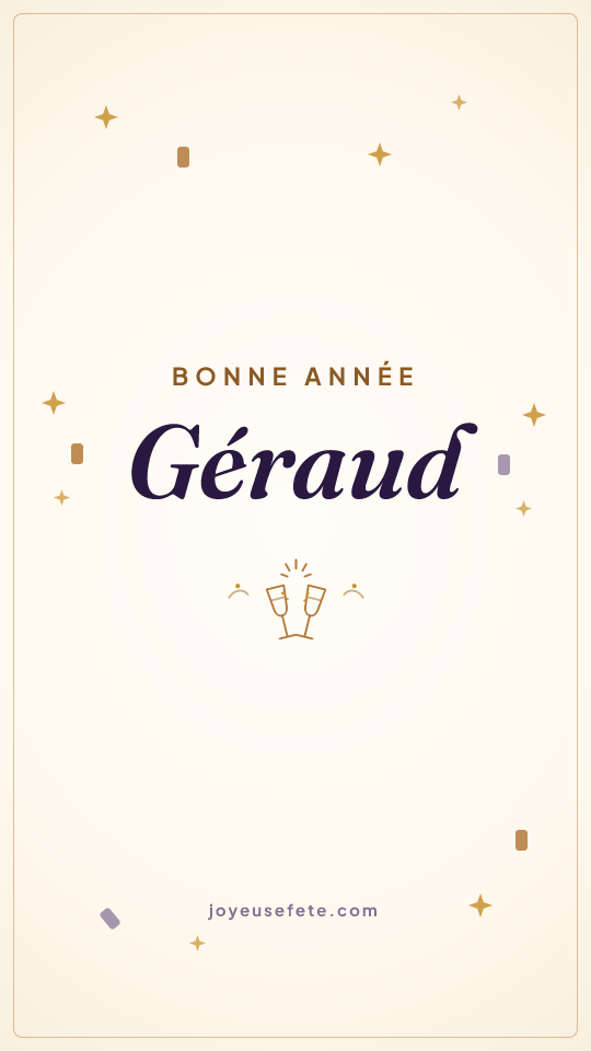 Image « Bonne année Géraud » au format story