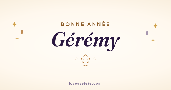 Image « Bonne année Gérémy » au format large