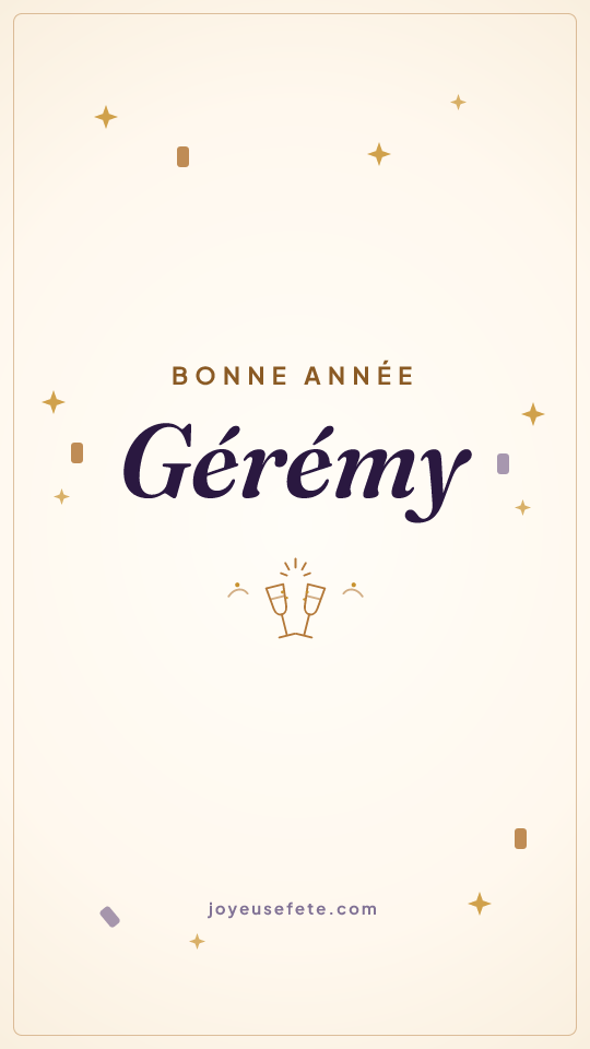 Image « Bonne année Gérémy » au format story