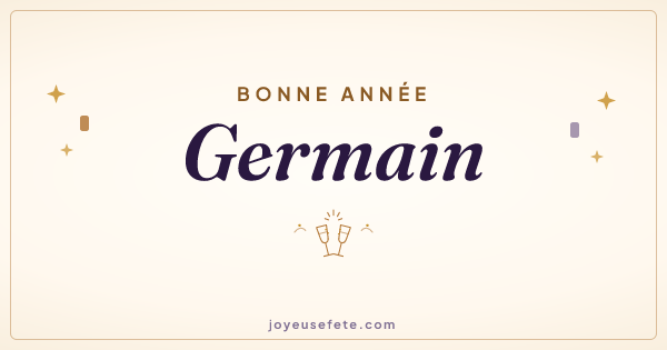 Image « Bonne année Germain » au format large