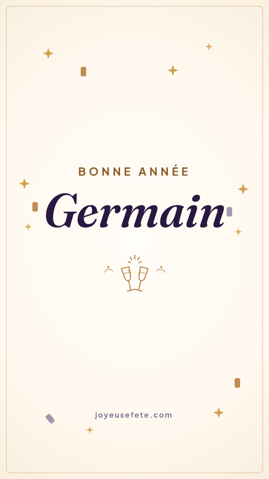 Image « Bonne année Germain » au format story