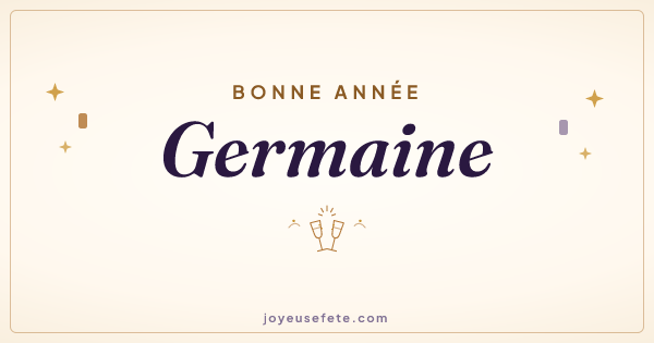 Image « Bonne année Germaine » au format large