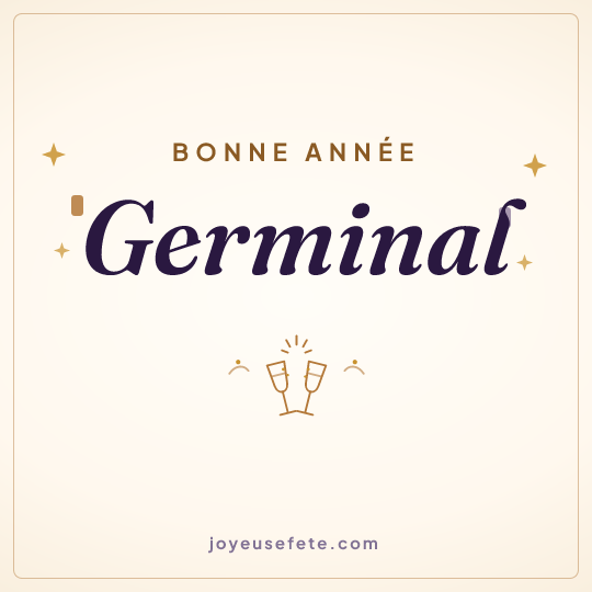 Image carrée « Bonne année Germinal » pour WhatsApp