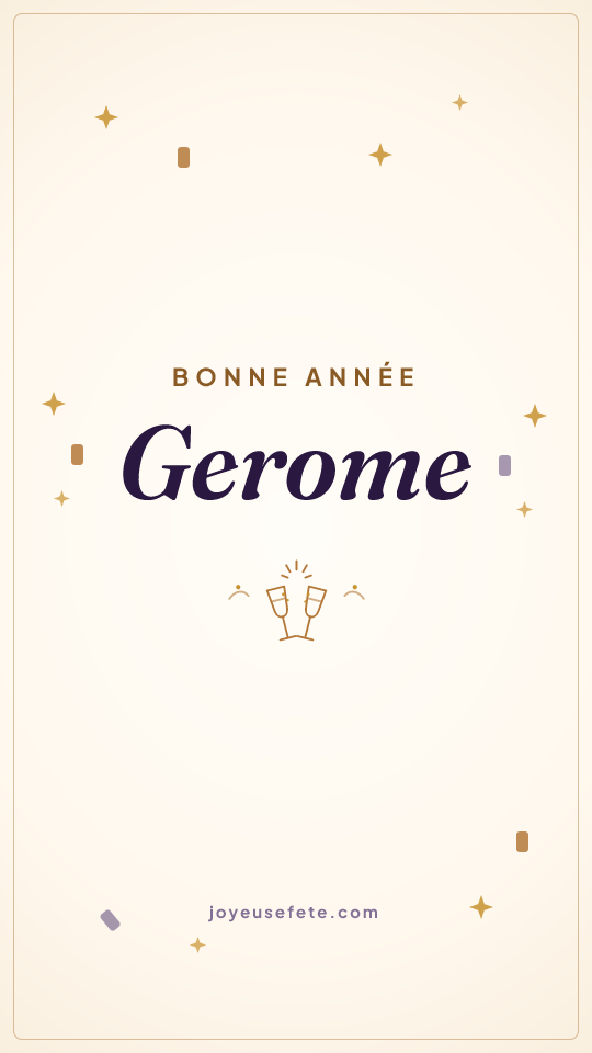 Image « Bonne année Gerome » au format story