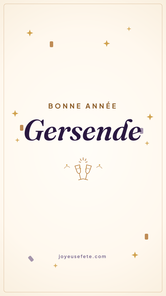 Image « Bonne année Gersende » au format story
