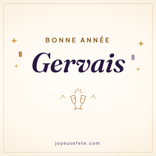 Image carrée « Bonne année Gervais » pour WhatsApp