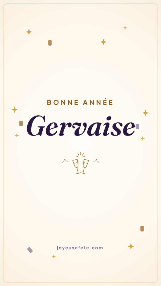 Image « Bonne année Gervaise » au format story