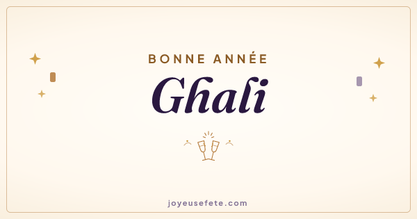 Image « Bonne année Ghali » au format large