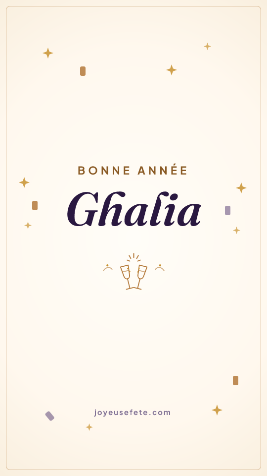 Image « Bonne année Ghalia » au format story