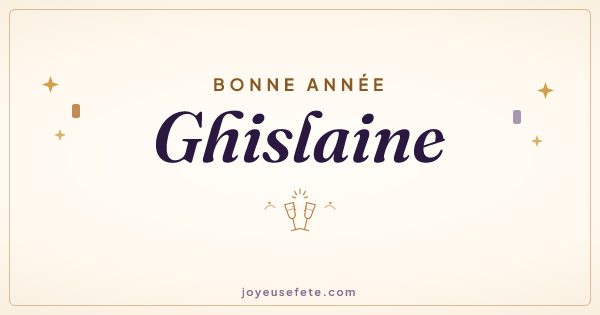 Image « Bonne année Ghislaine » au format large