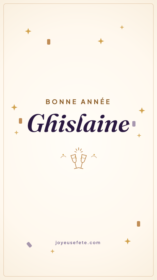 Image « Bonne année Ghislaine » au format story