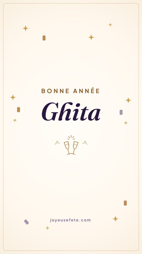 Image « Bonne année Ghita » au format story