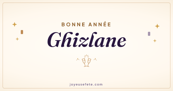 Image « Bonne année Ghizlane » au format large