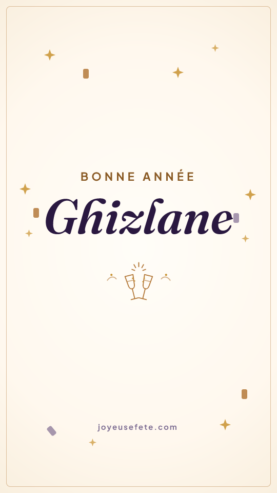 Image « Bonne année Ghizlane » au format story