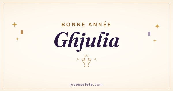 Image « Bonne année Ghjulia » au format large