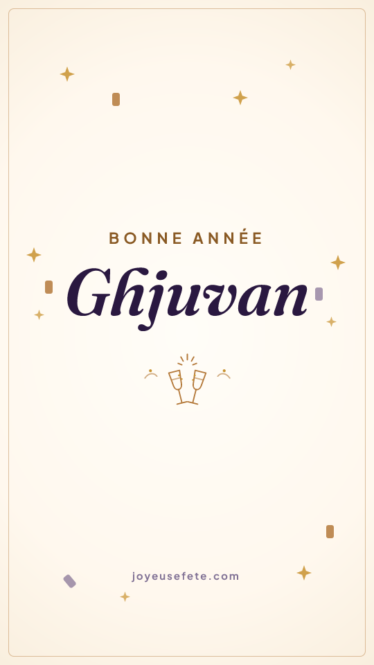 Image « Bonne année Ghjuvan » au format story