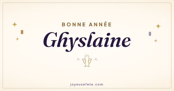 Image « Bonne année Ghyslaine » au format large