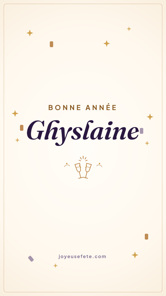 Image « Bonne année Ghyslaine » au format story