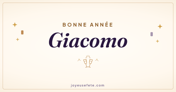 Image « Bonne année Giacomo » au format large