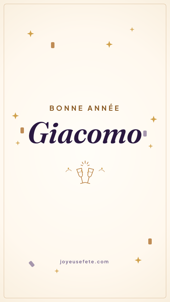Image « Bonne année Giacomo » au format story