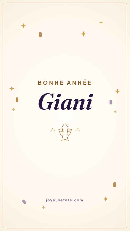 Image « Bonne année Giani » au format story