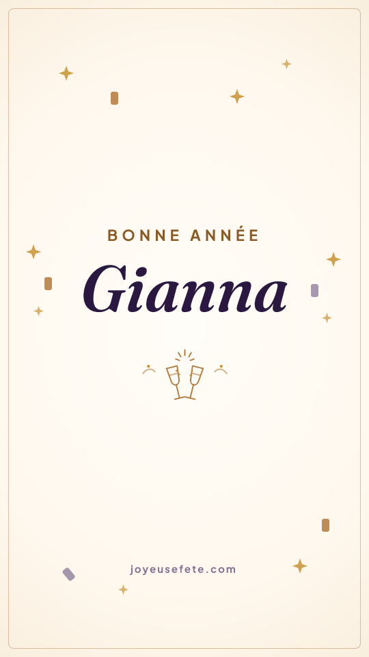 Image « Bonne année Gianna » au format story