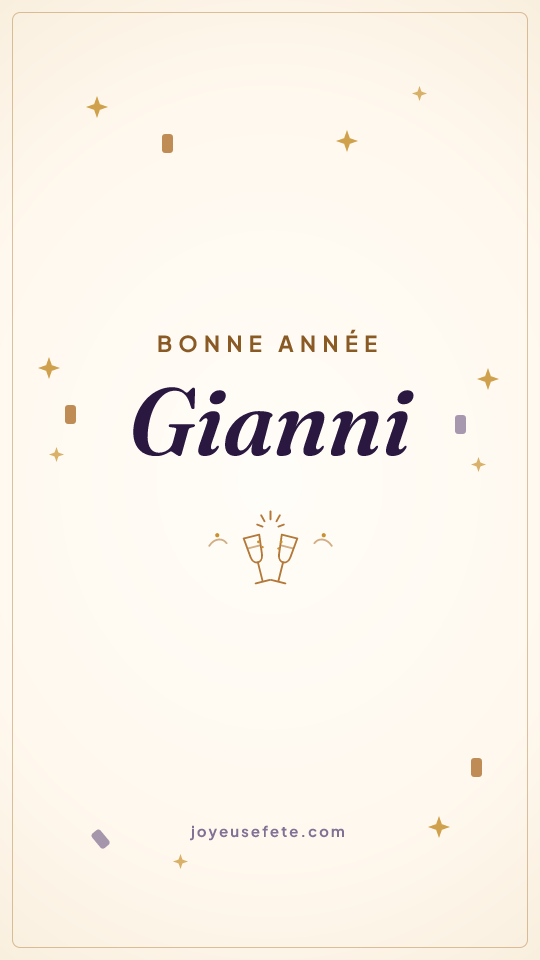 Image « Bonne année Gianni » au format story