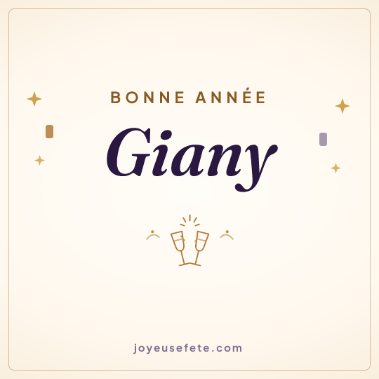 Image carrée « Bonne année Giany » pour WhatsApp