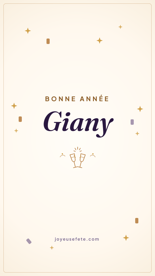 Image « Bonne année Giany » au format story
