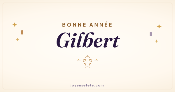 Image « Bonne année Gilbert » au format large