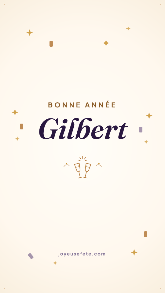 Image « Bonne année Gilbert » au format story